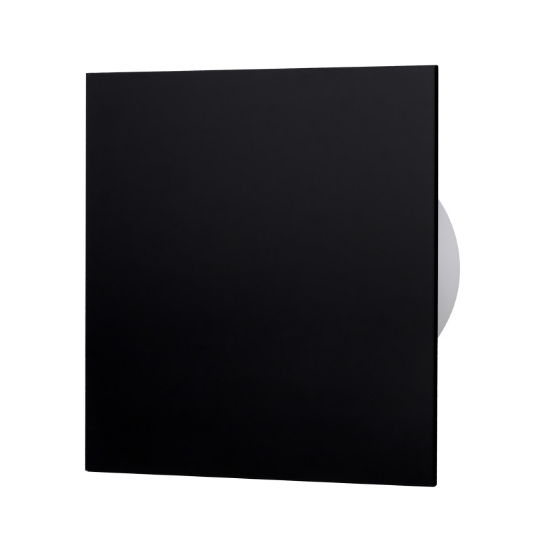 Panel i plexiglas till fläktar och galler, svart färg