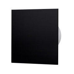 Panel i plexiglas till fläktar och galler, svart färg