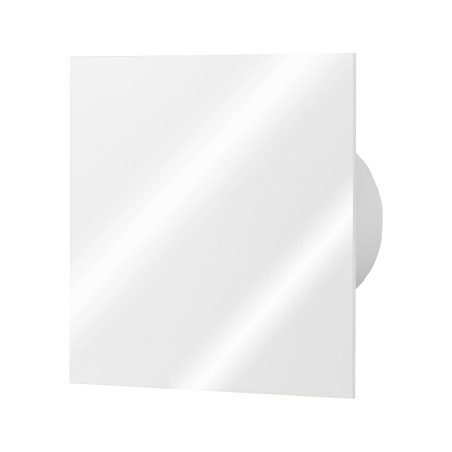 Panel i plexiglas till fläktar och galler, glansig vit färg.