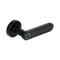 Digital dörrhandtag med pekskärmstangentbord och smartfunktion - fingeravtrycksläsare, Bluetooth 4.0, svart | HandlaSmidigt.se