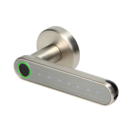 Kodlås med pekskärmstangentbord och smartfunktion - fingeravtrycksläsare, Bluetooth 4.0, nickel