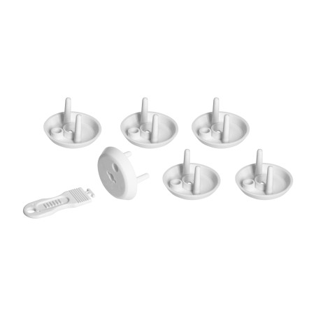 Pluggar för franska uttag typ E, 6 st + nyckel ingår | HandlaSmidigt.se