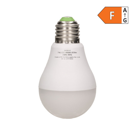 THAR LED NY 7W A60, glödlampa med mikrovågsrörelsesensor, 600lm, 4000K, E27 | HandlaSmidigt.se