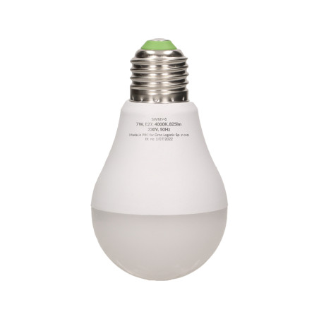 THAR LED NY 7W A60, glödlampa med mikrovågsrörelsesensor, 600lm, 4000K, E27