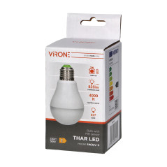 THAR LED NY 7W A60, glödlampa med mikrovågsrörelsesensor, 600lm, 4000K, E27 | HandlaSmidigt.se