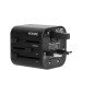 GOworld universell reseadapter för över 200 länder i världen, 100-240V, 8A