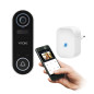 Trådlös videodörrklocka LAYO med Full HD-videokamera, WiFi och nätverksmottagare, IP65, kommunikation med smartphone via app.
