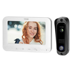 Videosamtalskit utan hörlurar, 7-tums LCD-skärm, vit intercom, SETAR | HandlaSmidigt.se