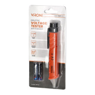 Induktiv spänningsprovare med ficklampa, 12-1000V AC/DC, orange