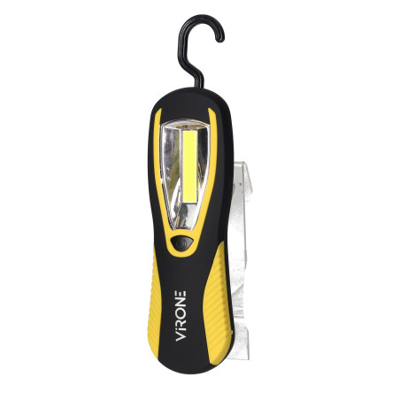 Arbetslampa LED COB 3W, 200lm, 3 x AA magneter, krok.