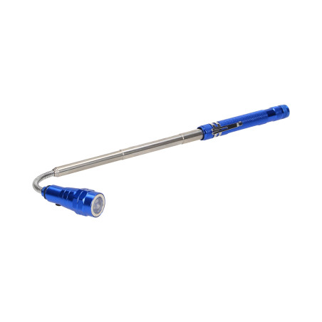 Ficklampa teleskopisk 17-57 cm, 3 LED, 4 x LR44, böjbar huvud, magnet | HandlaSmidigt.se