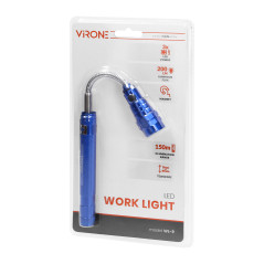 Ficklampa teleskopisk 17-57 cm, 3 LED, 4 x LR44, böjbar huvud, magnet | HandlaSmidigt.se