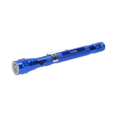 Ficklampa teleskopisk 17-57 cm, 3 LED, 4 x LR44, böjbar huvud, magnet | HandlaSmidigt.se