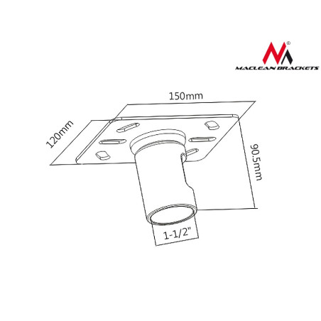 MC-706 43385 TV-fäste monteringsplatta 50 kg Profi Market System