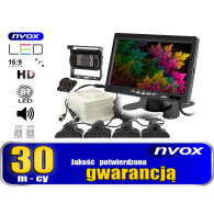Monitor samochodowy lcd 7cali z obsługą do 2 kamer i czujnikami parkowania
