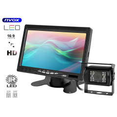 Bilskärmen 7 tum LCD-kamera med IR-dioder och parkeringssensorer.