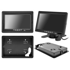 Bilskärmen 7 tum LCD-kamera med IR-dioder och parkeringssensorer.