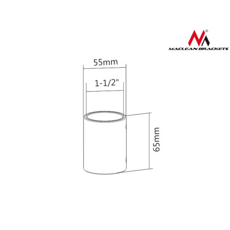MC-709 43389 Tuba / fäste för TV-fäste 50 kg Profi Market System