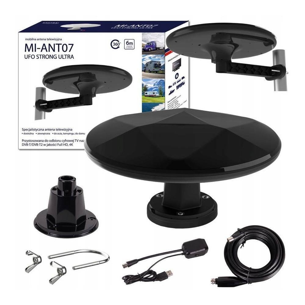 Antena mistral mi-ant07 ufo strong ultra czarna