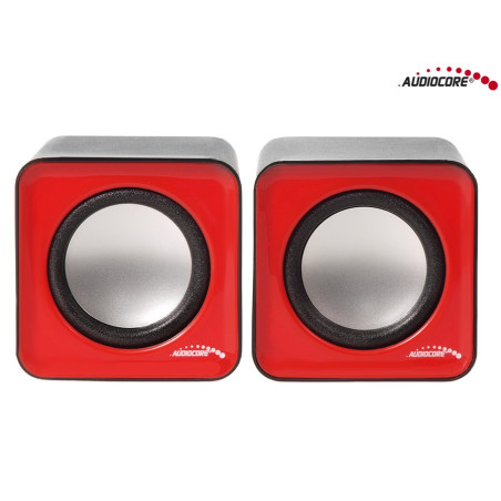 AC870 R 43397 Datorhögtalare 6W USB Röd&Svart