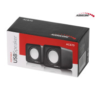 AC870 B 43398 Głośniki komputerowe 6W  USB Silver&Black 