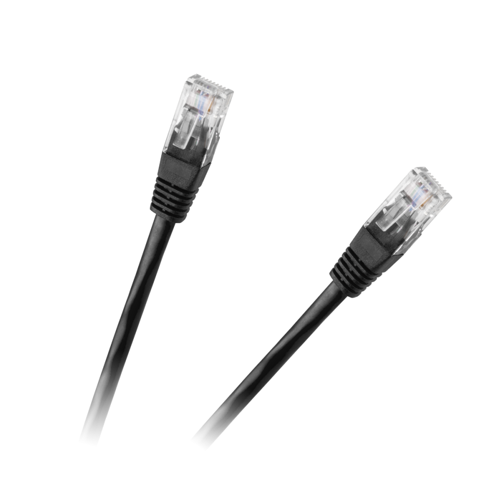 Patchkabel UTP 8c kontakt-kontakt 1,5 m CCA svart Patchkabel UTP 8c kontakt-kontakt 1,5 m CCA svart