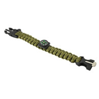 Armband SURVIVAL med tillbehör - grön