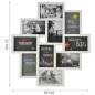 Ram med plats för 10 foton - vit