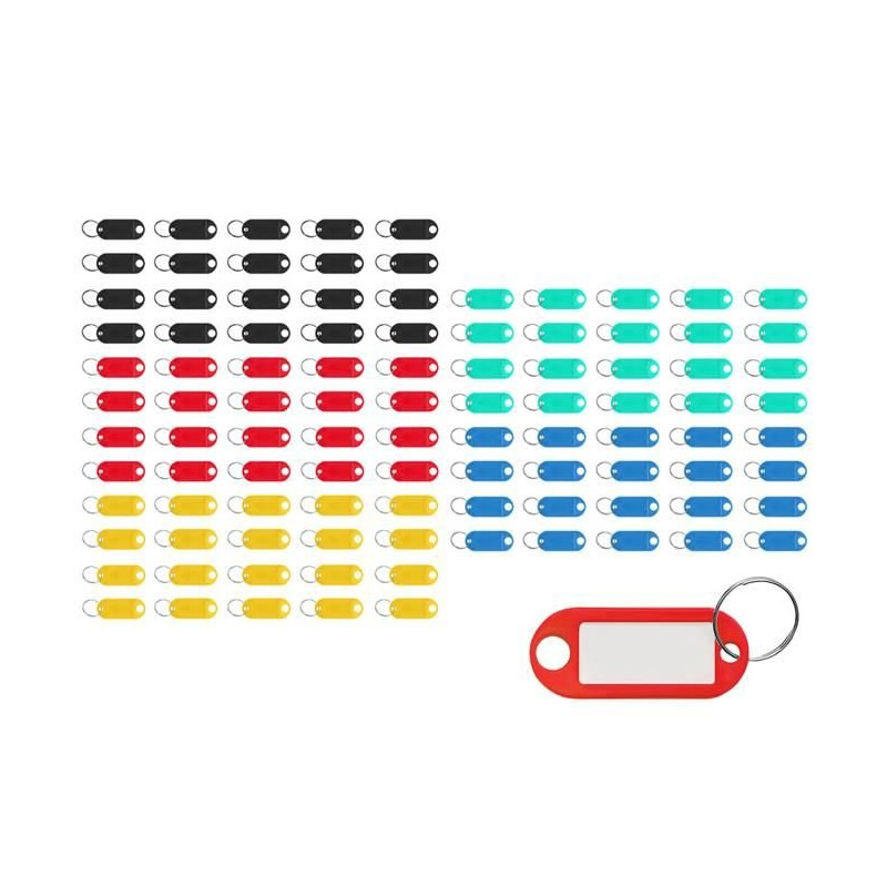 Nyckelring / nyckelbrickor set 100 st.