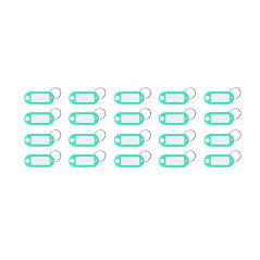 Nyckelring / nyckelbrickor set 100 st.