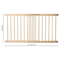 Säkerhetsgrind för dörrar 72-122 cm