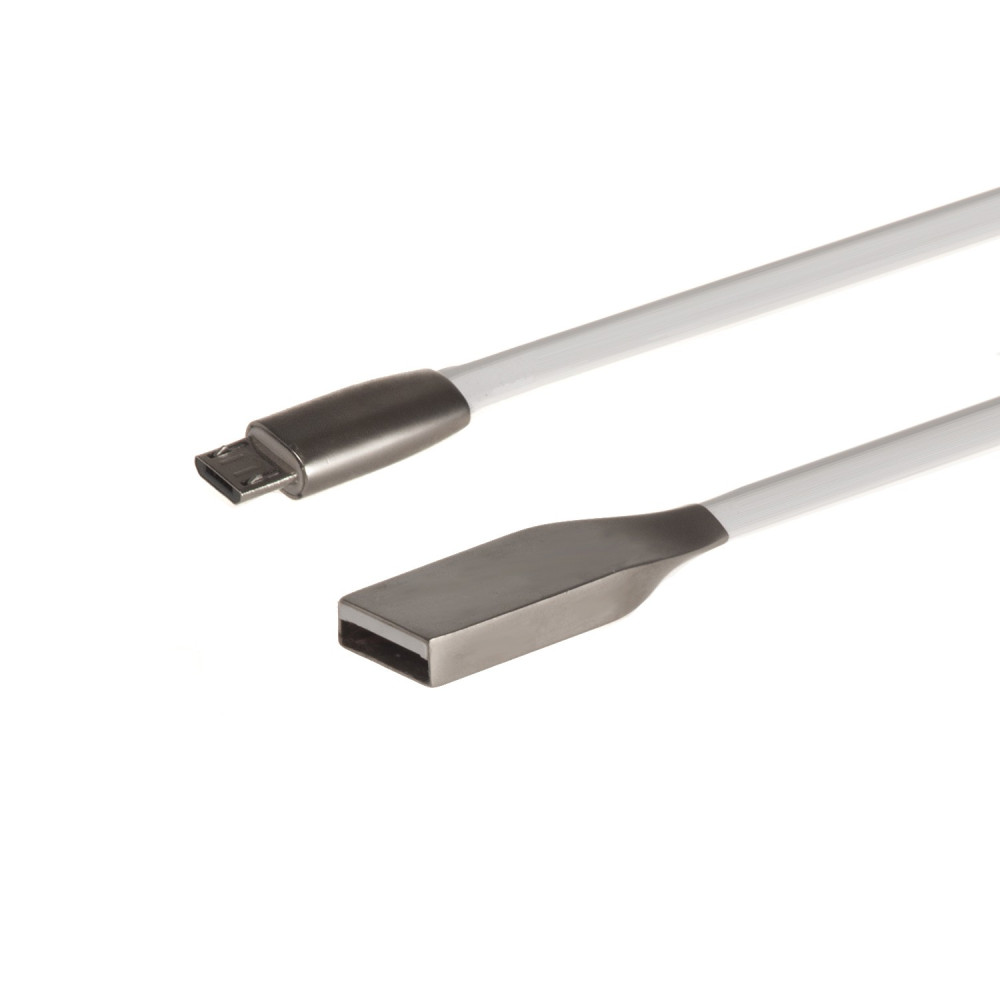MCTV-833W 44806 Platt USB-kabel AM-mikro platt icke-trasslande 1m vit metall