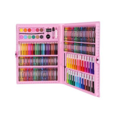 Målningsset i rosa resväska, 168 delar.