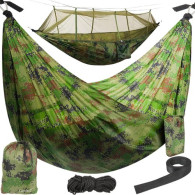 Hängmatta Santiago Army 260x140cm Nät