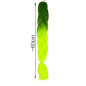 Syntetiska ombre flätor i grön/neon W10344