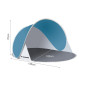 Strandtält 145x100x70cm - turkos - grå