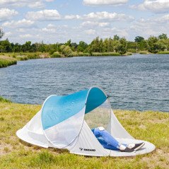 Strandtält 220x120x90cm - turkos - grå