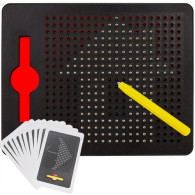 Tavla + magnetkulor + penna med magnet