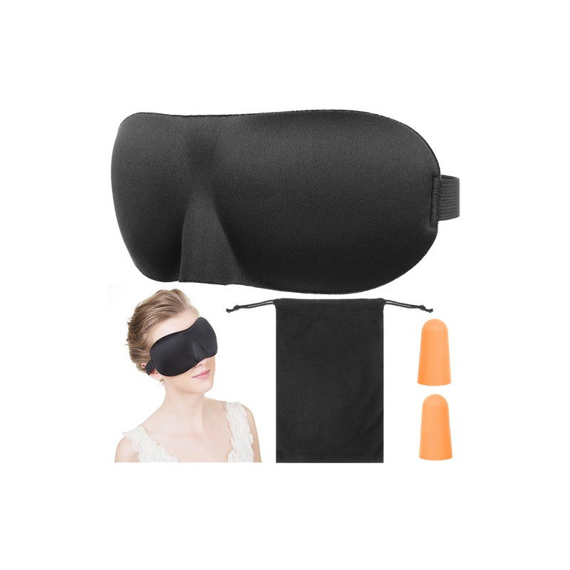 Ögonbindel för att sova + öronproppar