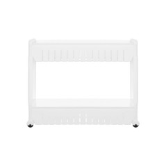 Mobil köksvagn med vita hjulhyllor