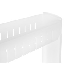 Mobil köksvagn med vita hjulhyllor