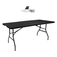 Trädgårdsbord hopfällbart svart 180 cm