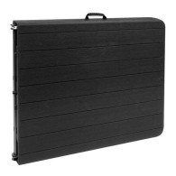 Trädgårdsbord hopfällbart svart 180 cm