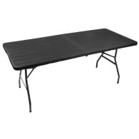 Trädgårdsbord hopfällbart svart 180 cm