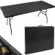 Trädgårdsbord hopfällbart svart 180 cm