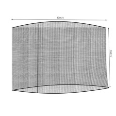 Myggskydd för trädgårdsparasoll 3m - svart