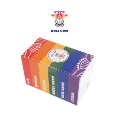 Färgglad Holi-pulver - set med 6x100g