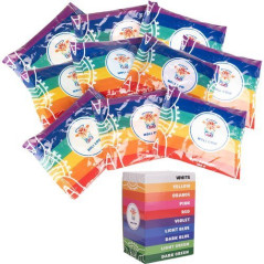 Färgglad Holi-pulver - set med 10x100g