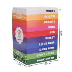 Färgglad Holi-pulver - set med 10x100g