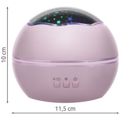 Nattlampa med projektor - rosa LP16859 | HandlaSmidigt.se